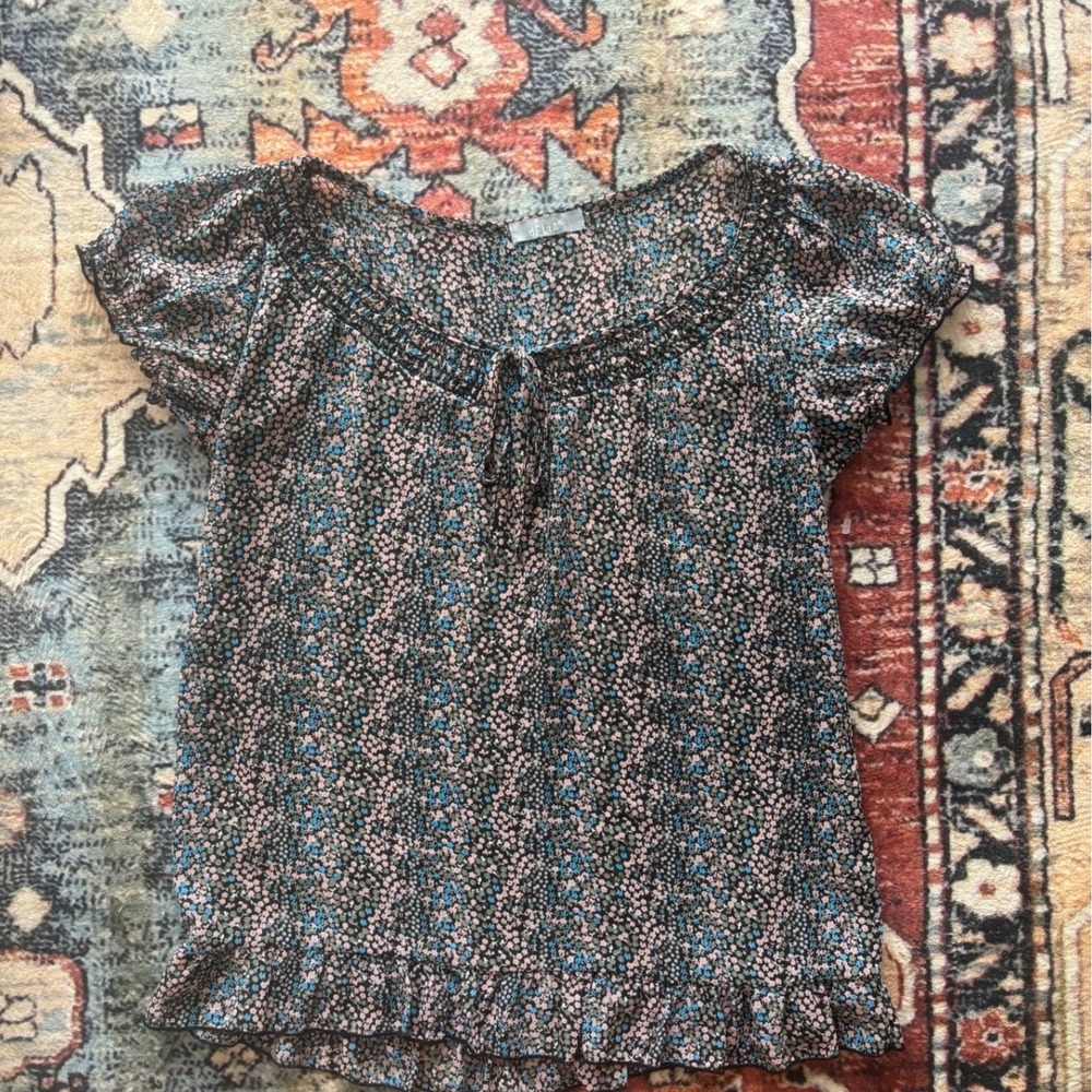 Delia's Sheer Floral Blouse